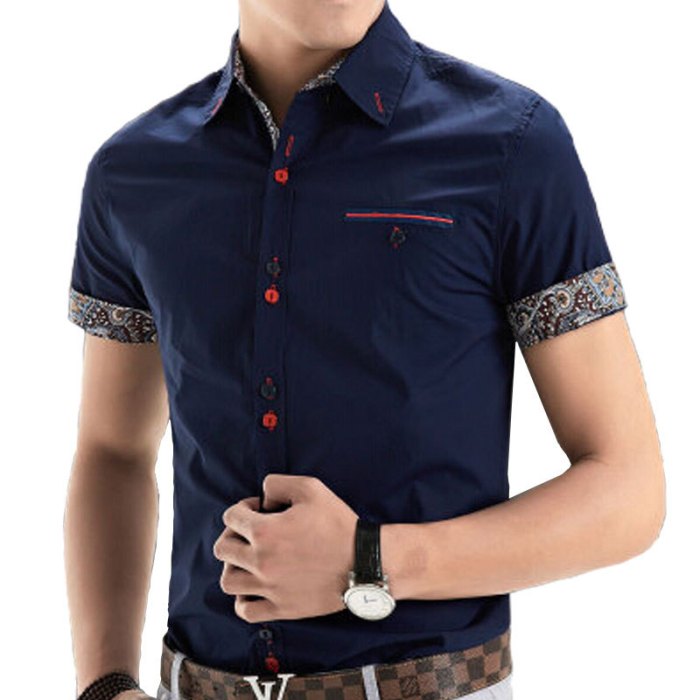 Men dress shirts short sleeve