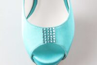 Aqua color dress shoes