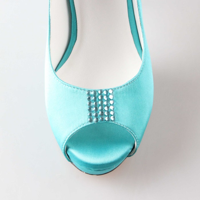 Aqua color dress shoes