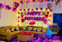 How to decorate room for birthday with paper