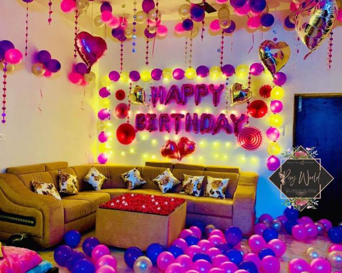 How to decorate room for birthday with paper