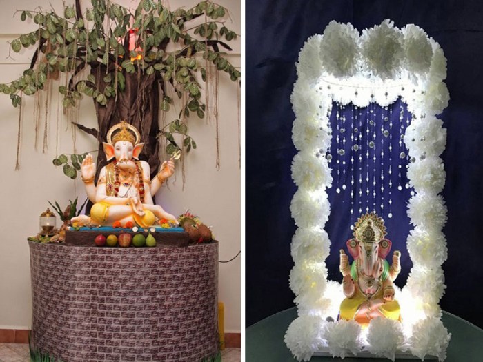 How to make tree for ganpati decoration