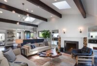 How to decorate beams in living room